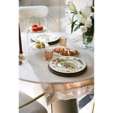 NEEDLE Beige Keten Runner Güpürlü (120x50)