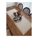 NEEDLE Beige Keten Runner Kopanaki (50 x 120)