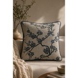 needle home textile .decoration SAKURA MAVİ KIRLENT KILIFI (45X45)
