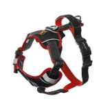 NEEDS THE PET H Koşum Takımı Ped Tipi Siyah Kırmızı Göğüs Tasması (Siyah Kırmızı, L)