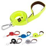 NEEDS THE PET Köpek Tasması G230 Ayarlanabilir Uzunluk Hafif Toka Tasma Emniyet Kemeri Karabina (M, NEON YEŞİL)