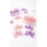 Needstore 2 Adet 11 CM Kelebek Mandal Toka Set Pembe Lila Kaliteli Büyük Boy Kadın Saç Aksesuar