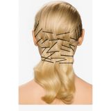 Needstore 50 Adet Kaliteli Siyah Tel Toka 5CM Kadın Saç Aksesuar Bob Pin Topuz Tutucu Toka Kına Nişan Düğün Mezuniyet Tokası
