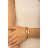 Neefy 6 mm İnce Saf Bakır Bileklik Seti Zümrüt Taşlı Ayarlanabilir 17 - 22 cm Uzunluk - 17 CM - Bakır - Gold