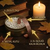 Neefy Doğanın Zarafeti ve Ustalığın Buluşması: Saf Bakır El Işi Bileklik & Zeolit Taşı Hediye Seti - STANDART
