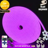 Neeko Neon Esnek Şerit LED Tak Çalıştır Kumandalı - Dimmer- Mor - 2 m