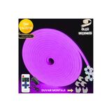 neeko Neon Esnek Şerit Led Tak Çalıştır Kumandalı - Dimmer- Mor 5 metre