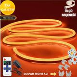 Neeko Neon Esnek Şerit LED Tak Çalıştır Kumandalı - Dimmer- Turuncu - 1 m