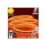 neeko Neon Esnek Şerit Led Tak Çalıştır Kumandalı - Dimmer- Turuncu 2 metre