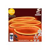 neeko Neon Esnek Şerit Led Tak Çalıştır Kumandalı - Dimmer- Turuncu 4 metre