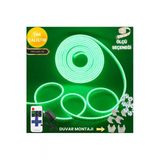 Neeko Neon Esnek Şerit Led Tak Çalıştır Kumandalı - Dimmer- Yeşil 3 Metre