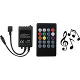 Neeko RGB LED Kumanda – Sese ve Müziğe Duyarlı, 8 Sabit ve 4 Dinamik Renk, 4 Ses Modu, Ayarlanabilir Parlaklık ve Hız, 12V Siyah