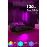neeko Uzaktan Kumandalı Köşe Rgb Led Abajur Aplik Gece Lambası Kumandalı 120 Cm