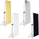 Neewer 90 x 180 cm Foto Studio Flat Panel duvar askı Light reflektör 360 derece döner tutucu ve taşıma çantası – Altın/Gümüş ve siyah/beyaz