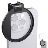 NEEWER Gelişmiş 67 mm cep telefonu filtre tutucu adaptör dişli filtre kıskacı soğuk ayakkabı montajlı, kilit düğmesi, 13 mm açıklık Phone iPhone 15 Pro Max 14 13 Samsung Galaxy S22 S23 Ultra ile
