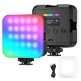 NEEWER Kamera video ışığı RGB, RGB61 video ışığı, 360° tam renkli manyetik mini LED panel fotoğraf ışığı, 3 Cold Shoe Mounts/CRI 97+/20 sahne modu/2500K-8500K/2000mAh selfie ışığı, fotoğraf aksesuarı
