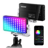 NEEWER RGB video ışığı, SL90 12W 4300mAh pil 360° tam renk 18 ışık sahnesi, 2500-1000K CRI97+ kamera ışık plakasında, alüminyum alaşım gövde, YouTube/Vlog/fotoğraf için uygulama ve 2,4G kontrol