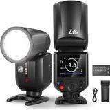 Neewer Z2PRO-F Fujifilm Uyumlu 76W Yuvarlak Kafa Akülü Tepe Flaşı
