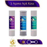 Nefa Açık Kasa Su Arıtma ve Ihlas Aura Cebilion -Compact Model- Uyumlu 3'lü Filtre Seti
