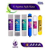 Nefa Açık Kasa ve İhlas Aura Cebilion -Compact Model- Uyumlu Extra Mineral 6'Lı Filtre Seti,80 GPD