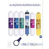 Nefa Tüm Kapalı Kasalar Ve İhlas (Silver, Plus, Platinum ) 6'Lı Filtre Seti, 80 GPD Membran