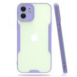 Nefertiya iPhone 12 Platin Lila Silikon Kılıf