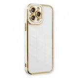 Nefertiya iPhone 13 Pro Liva Lens Beyaz Silikon Kılıf