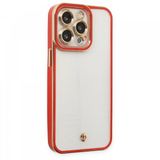 Nefertiya iPhone 13 Pro Liva Lens Kırmızı Silikon Kılıf