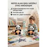 Nefes Alan Işıklı Ve Müzikli Panda Uyku Arkadaşım Ritmik Hareketli 30 Cm Oyuncak Peluş Hayvan