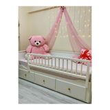 NEFES COLLECTION Divan 150x50 Beyaz Bariyer - Hemnes Divan Uyumlu Geçmeli Yatak Bariyeri, Trabzan, Korkuluk