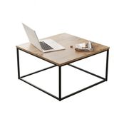 Nefes Design Metal Orta Sehpa Kare Sehpa Masa - ahşap