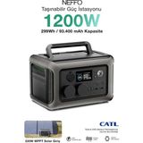 Neffo 1200W Taşınabilir Güç Istasyonu ve Güç Kaynağı - SİYAH