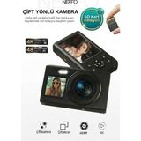 Neffo 48MP Siyah Retro Ultra HD Fotoğraf Makinesi