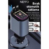 Neffo 4in1 Geri Çekilebilir Araç Içi Hızlı Şarj Cihazı Çakmaklık Rgb Tavan Aydınlatma 66W USB C