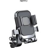 Neffo Bisiklet Scooter Motosiklet Otomatik Tuşlu Motosiklet Gidon Bağlantılı Telefon Tutucu - Siyah