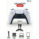 NEFFO Bluetooth Oyun Kolu Ps4 Ps5 Ve Pc Uyumlu Wireless Kablosuz Oyun Kolu Joystic