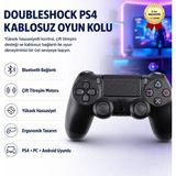 Neffo Doubleshock Siyah Ps4 Kablosuz Oyun Kolu Gamepad Bluetooth Bağlantılı Dayanıklı Tasarım