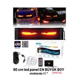 NEFFO Esnek Katlanabilir Panel Led Cama Yapışır Uygulama İle Kontrol Dijital Tabela Kayar 90cm 16X64 LED
