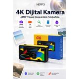Neffo G6 4K Dijital Kamera 48MP Yüksek Çözünürlüklü Fotoğraf Makinesi Dijital Zoom Hafıza Kartı Destekli Taşınabilir Kompakt Kamera