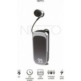 Neffo Makaralı Kulaklık Bluetooth 6.0 | 20 Saat Konuşma | Dijital Ekran | Titreşimli | Hızlı Şarjlı - Beyaz
