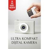 Neffo Retro Dijital Kamera | 8x Zoom Hafif Kompakt Çocuk Öğrenci Fotoğraf Makinesi (Sd Kart Hediyeli) - Beyaz
