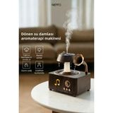Neffo Retro Gramofon Yağmur Hava Nemlendirici Aroma Difüzör - Kahverengi