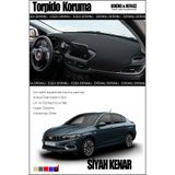 NEFİİİZZ Fiat Egea / Egea Cross Tablet Ekran Uyumlu 3D Torpido Koruyucu Ön Göğüs Örtüsü