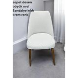 NEFİS HOME buyok Oval Sandalye Kılıfı ,sandalye Örtüsü sepet desen ,yıkanabılır,lastıklı 1 Adet
