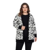 Nefise Kadın Leopar Desen Cepli Hırka 7631 BGL-ST04080