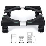 Nefish Mini Buzdolabı Standı Evrensel Stand Tabanlı Ayarlanabilir Buzdolabı Standı 4 Güçlü Ayaklı Çamaşır Makinesi Kaide Kurutucu için Çok Fonksiyonlu Taban (Siyah)