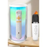 Negok Newface Pluse 6 Mikrofonlu Rgb Kablosuz Hoparlör - Beyaz - 01-Siyah