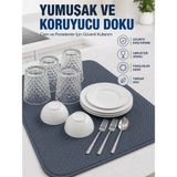 Negok Su Emici Bulaşık Kurutma Matı Kaydırmaz ve Yumuşak Dokulu Kurutmalık