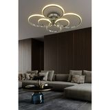 Negro 4'lü Plafonyer LED Avize - 2 - Krom