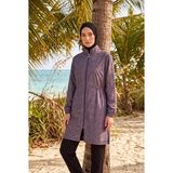 Nehar Lila 3 Parça Tam Tesettür Mayo Takımı 2294 - 3XL